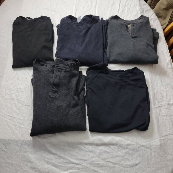 Cuddl Duds Jockey Joe Boxer Men's Shirts LOT OF FIVE Medium thermal Tee bundle - Picture 1 of 12